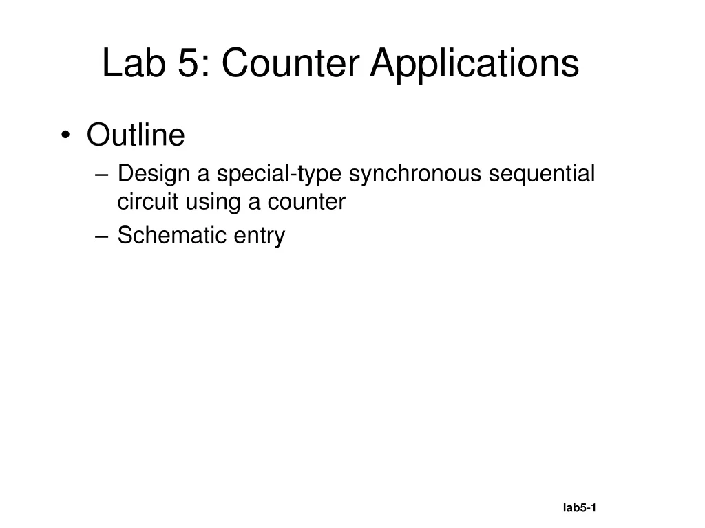 lab 5 counter applications