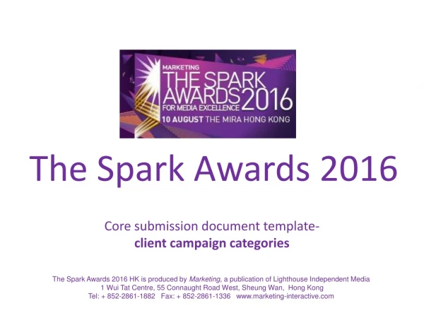 Core submission document template- client campaign categories