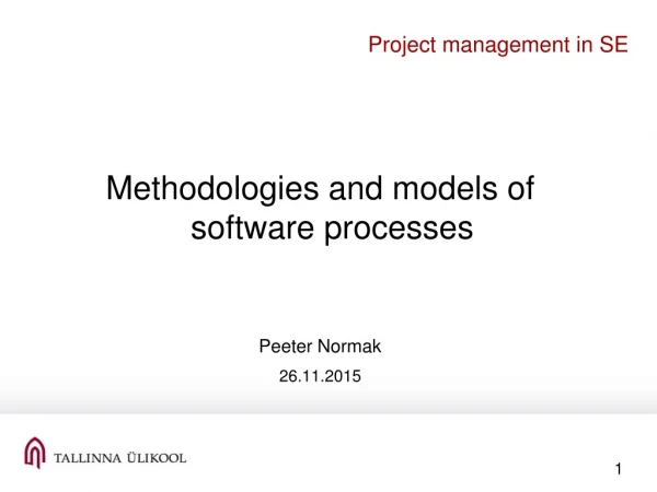 Project management in SE