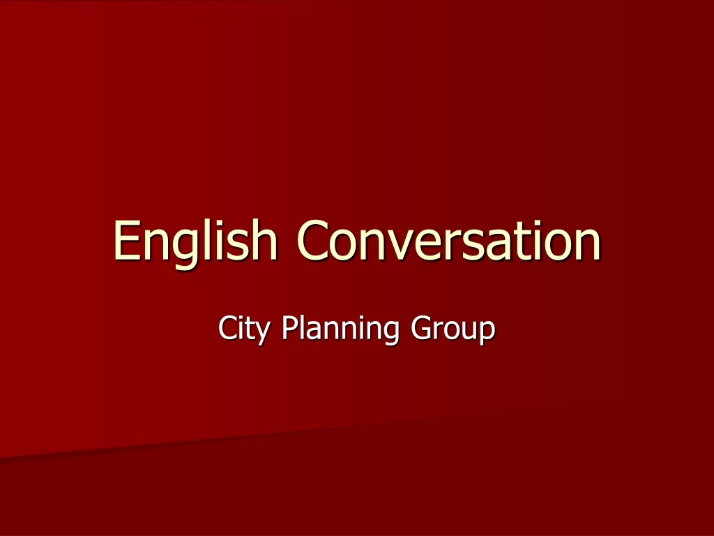 english conversation