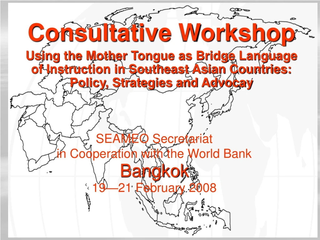 consultative workshop using the mother tongue