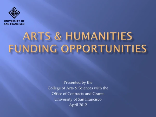 Arts &amp; Humanities funding opportunities