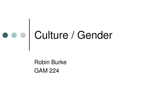 Culture / Gender