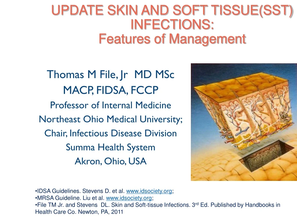 update skin and soft tissue sst infections features of management