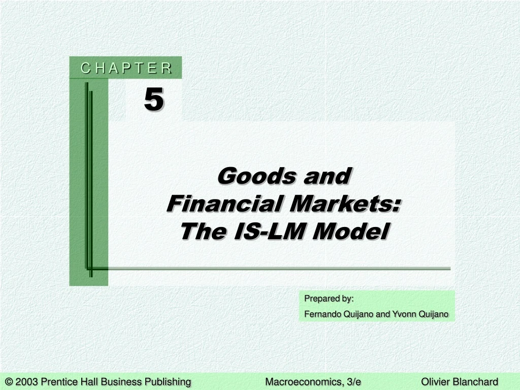 goods and financial markets the is lm model