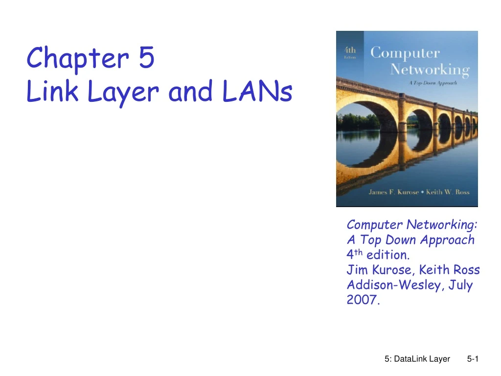 chapter 5 link layer and lans