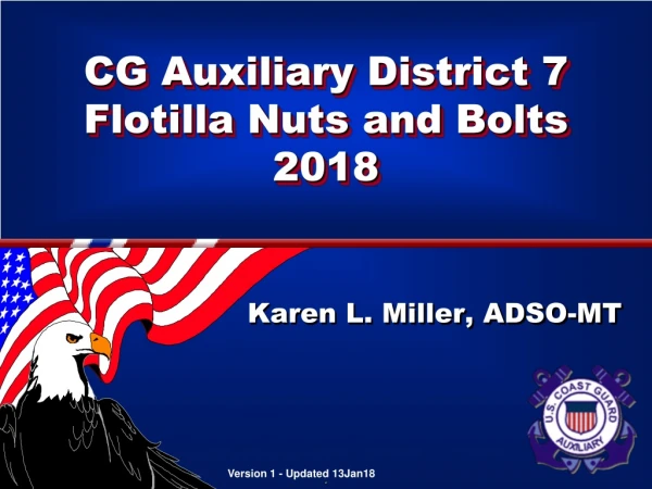 CG Auxiliary District 7 Flotilla Nuts and Bolts 2018