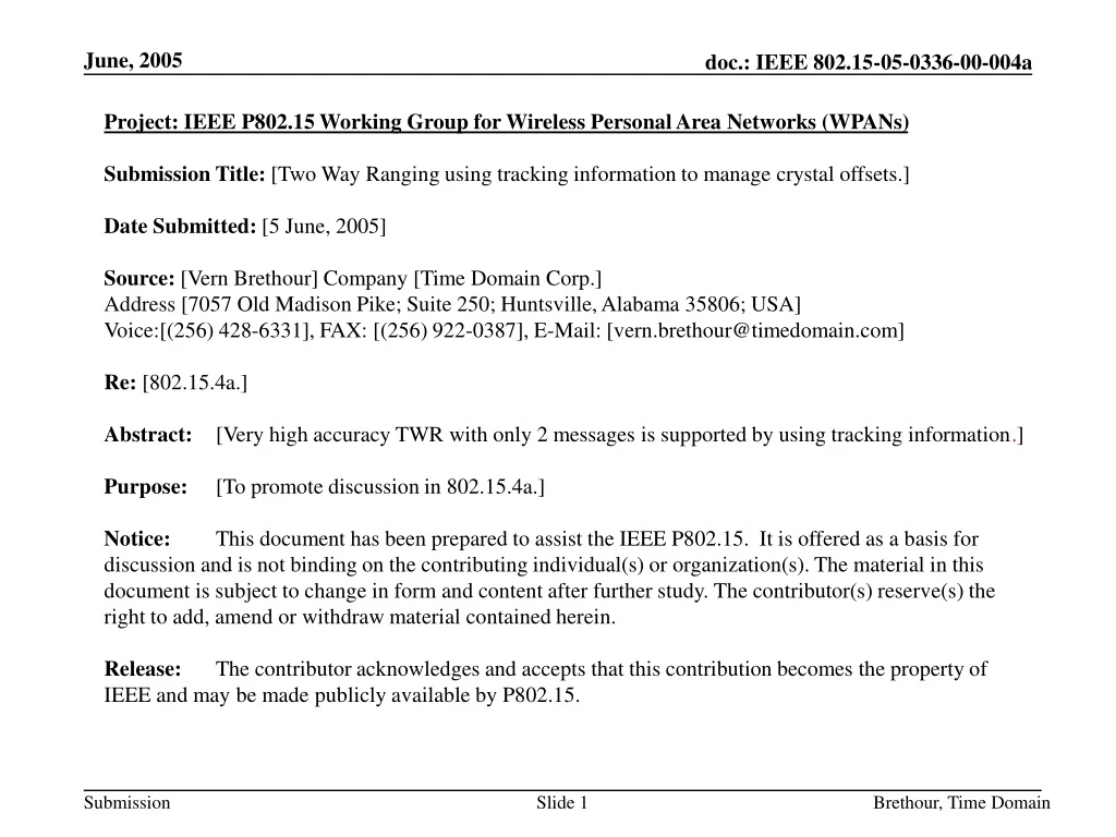 project ieee p802 15 working group for wireless