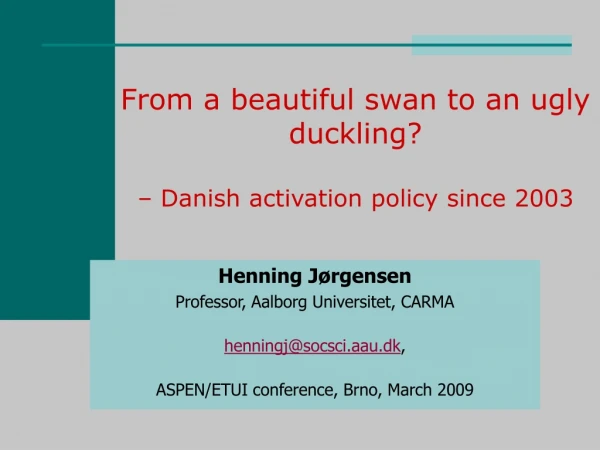 From a beautiful swan to an ugly duckling?  – Danish activation policy since 2003