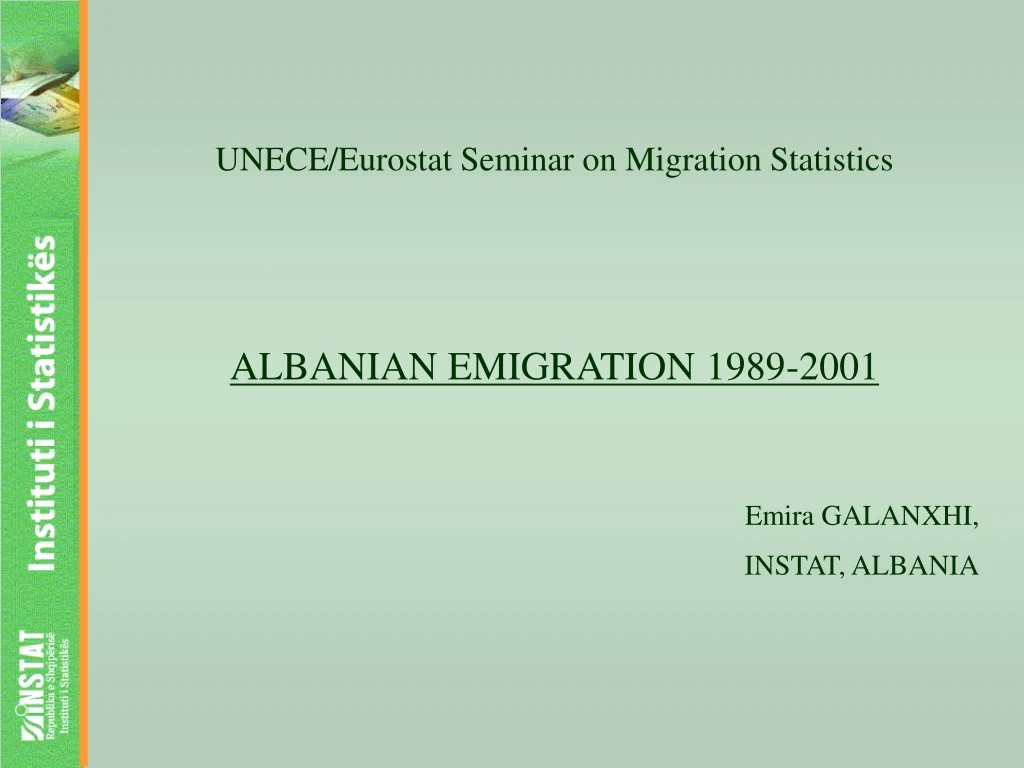 unece eurostat seminar on migration statistics