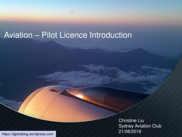 Aviation – Pilot Licence Introduction