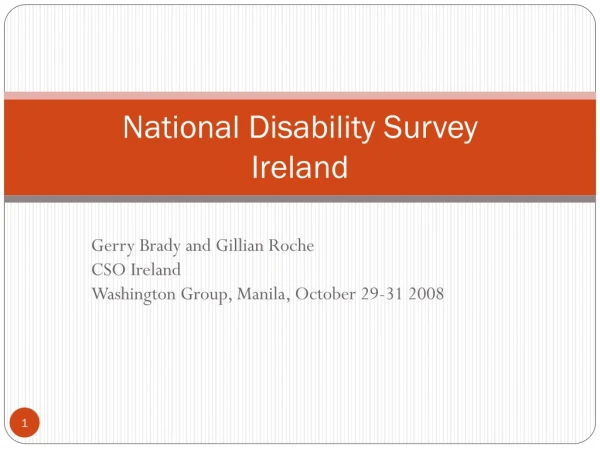 National Disability Survey Ireland