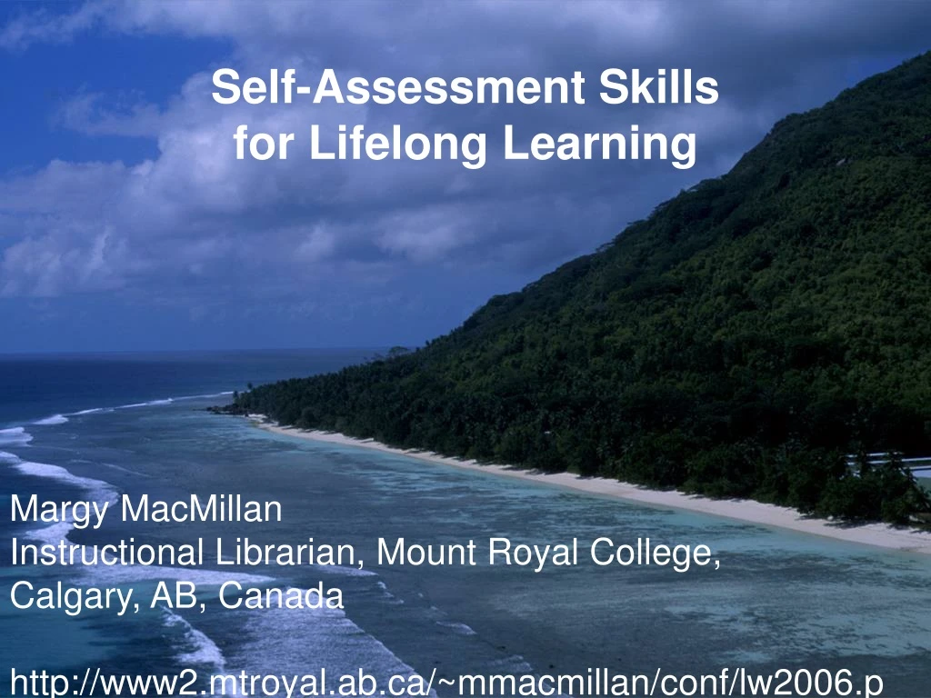 self assessment skills for lifelong learning