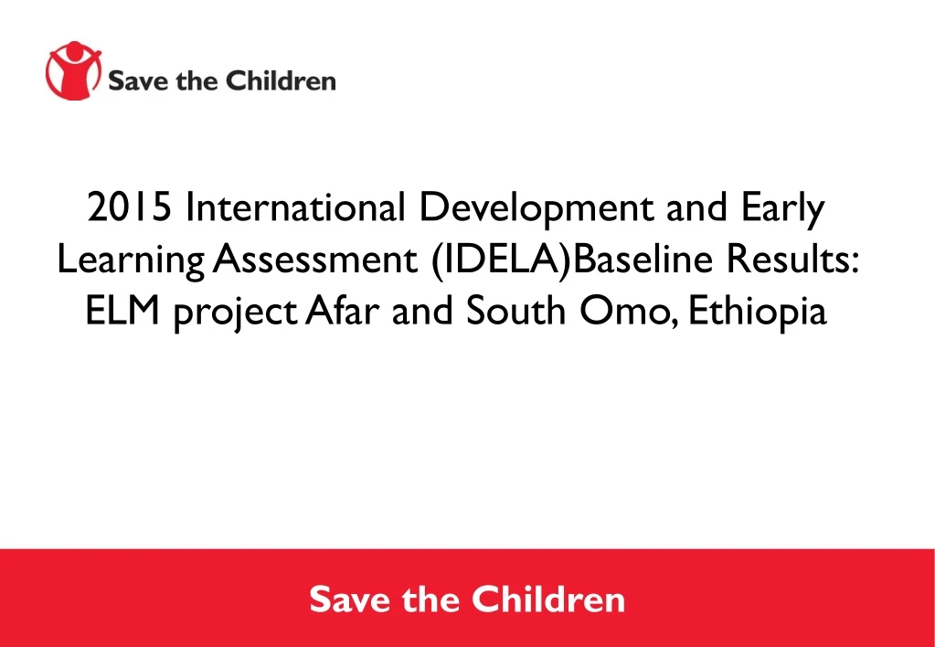 2015 international development and early learning