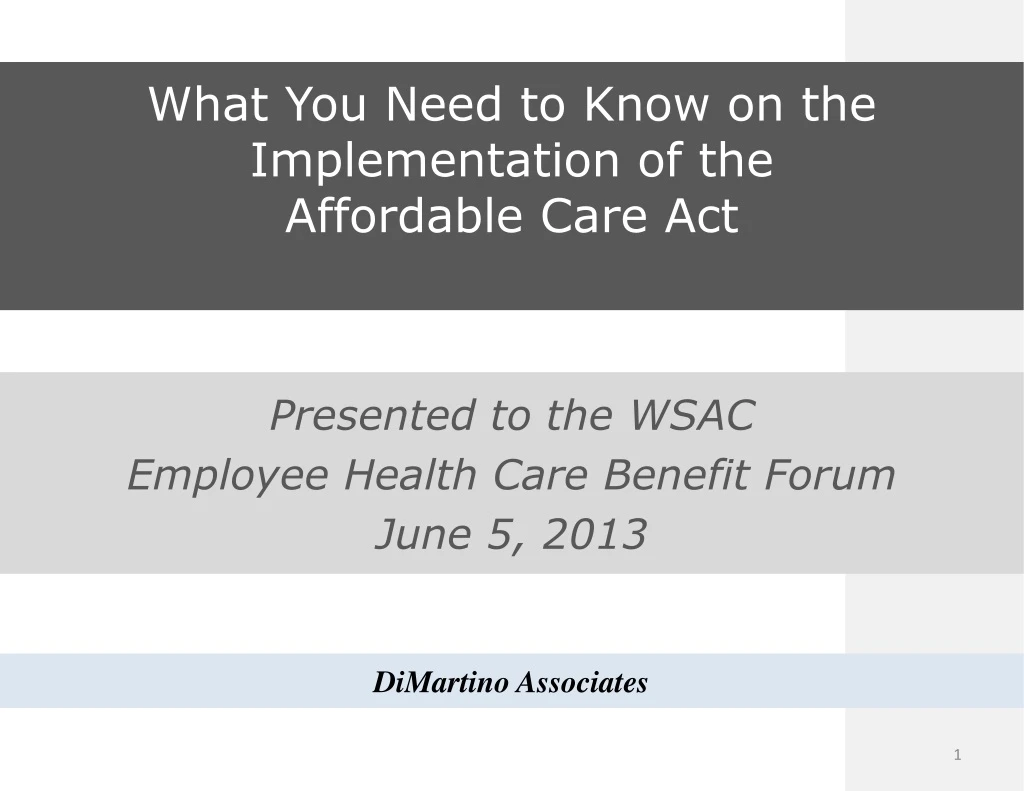 what you need to know on the implementation of the affordable care act