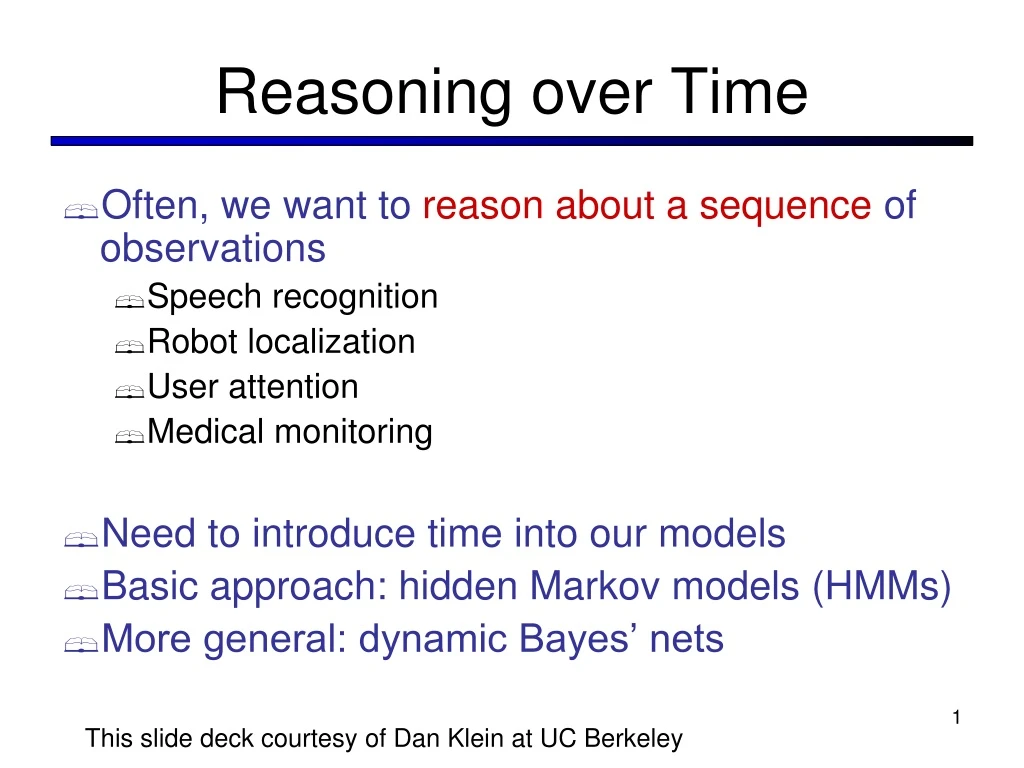 reasoning over time