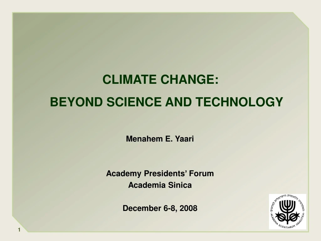 climate change beyond science and technology