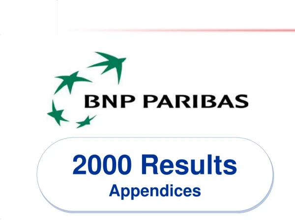 2000 Results Appendices