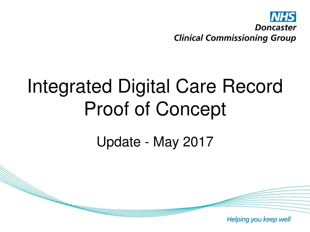 integrated digital care record proof of concept