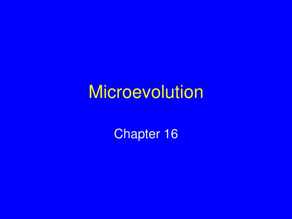 microevolution