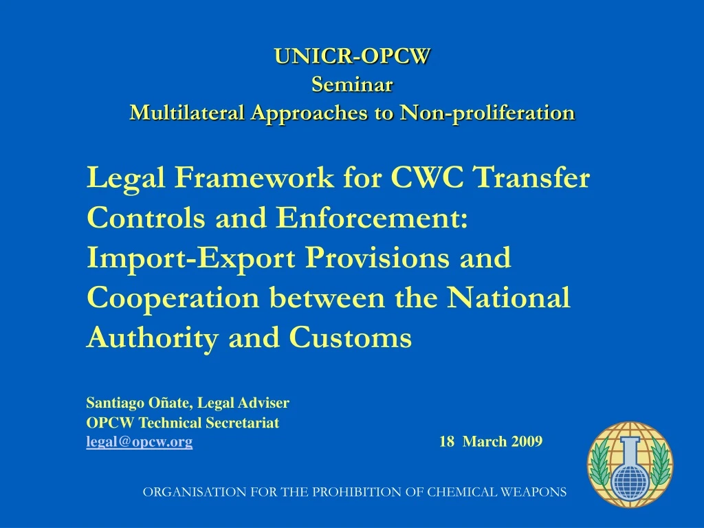unicr opcw seminar multilateral approaches