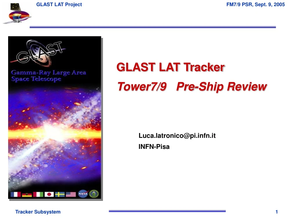 glast lat tracker tower7 9 pre ship review