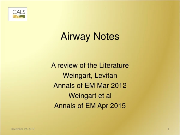 Airway Notes