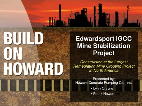 Edwardsport IGCC  Mine Stabilization  Project