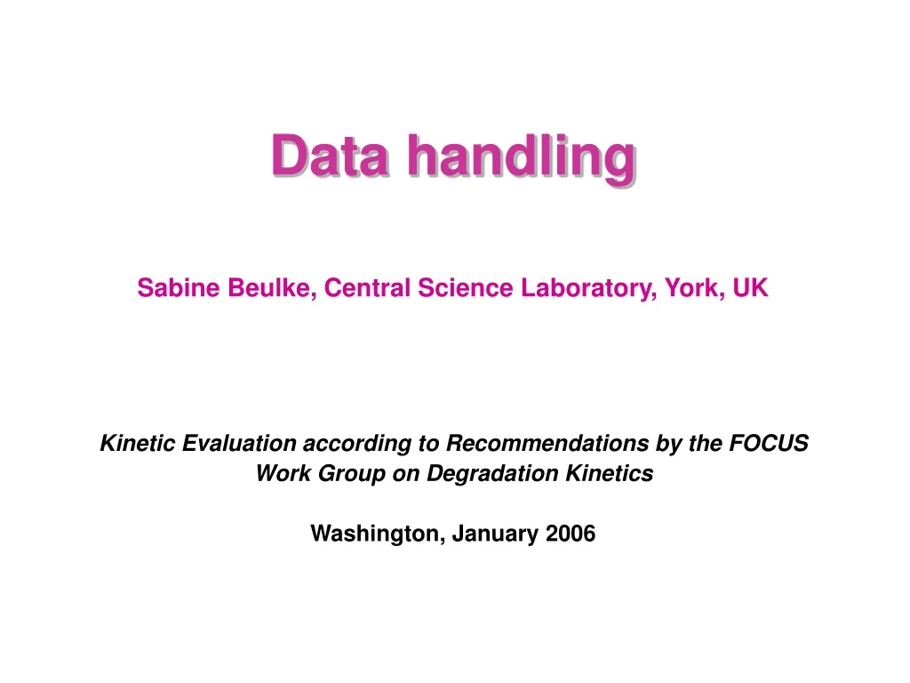 data handling