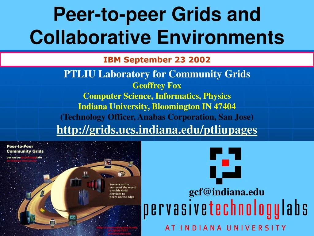 peer to peer grids and collaborative environments