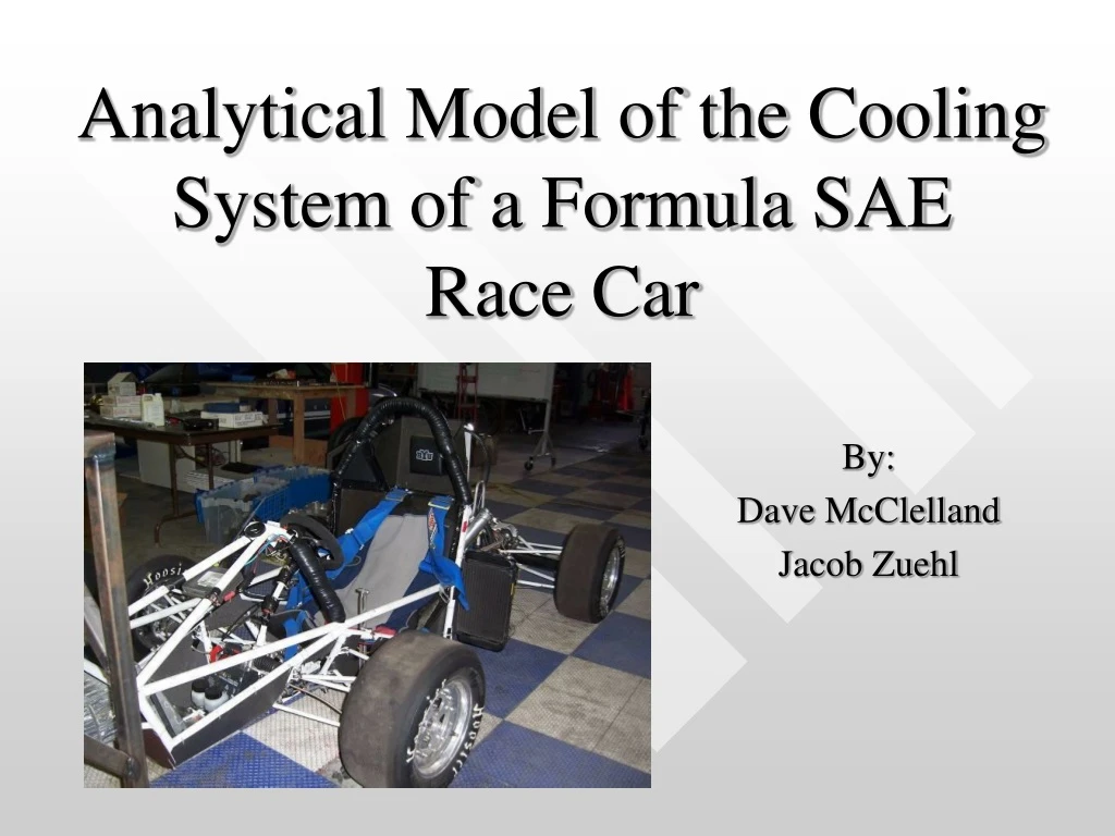 analytical model of the cooling system of a formula sae race car