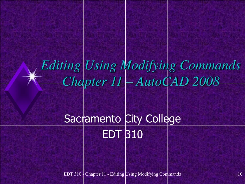 editing using modifying commands chapter 11 autocad 2008