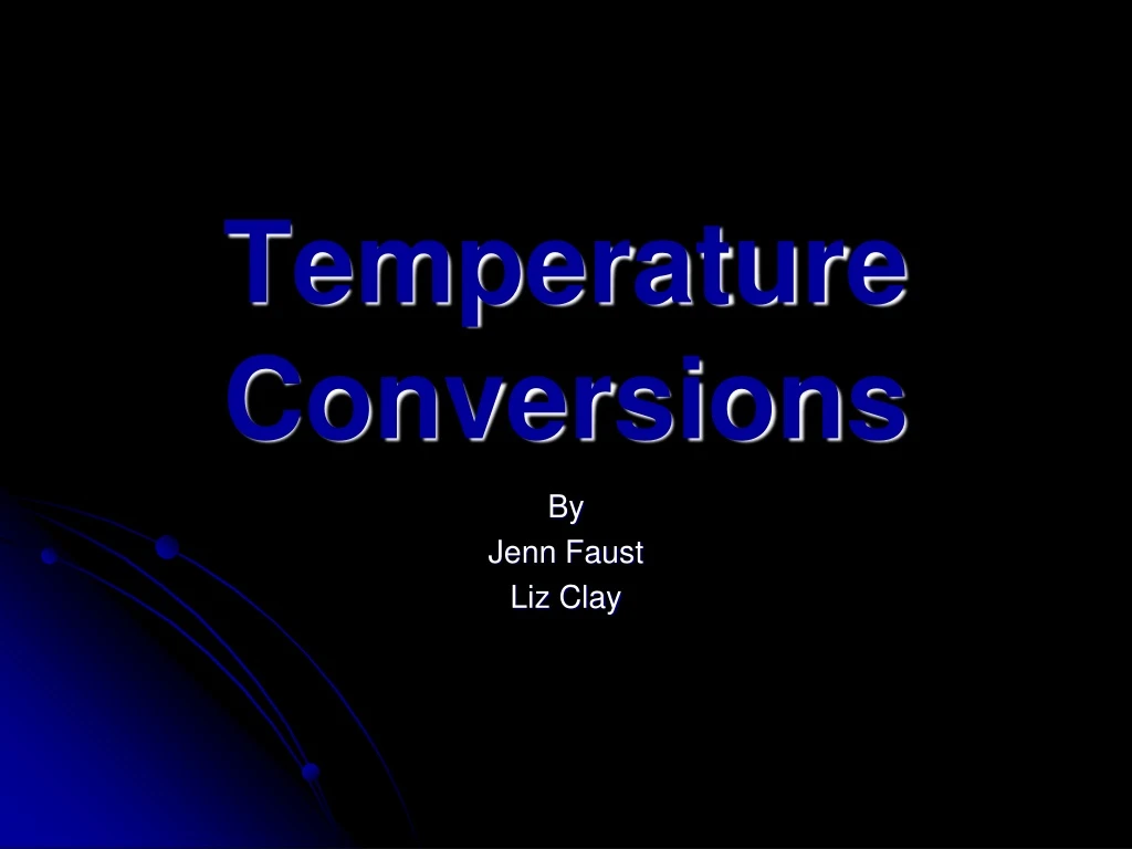 temperature conversions