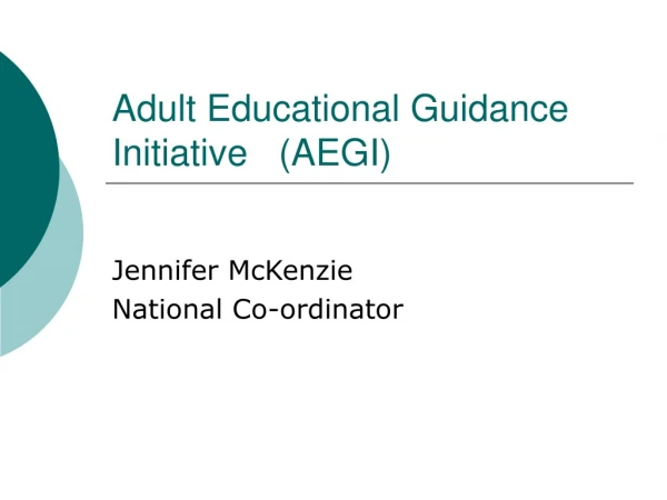 Adult Educational Guidance Initiative   (AEGI)