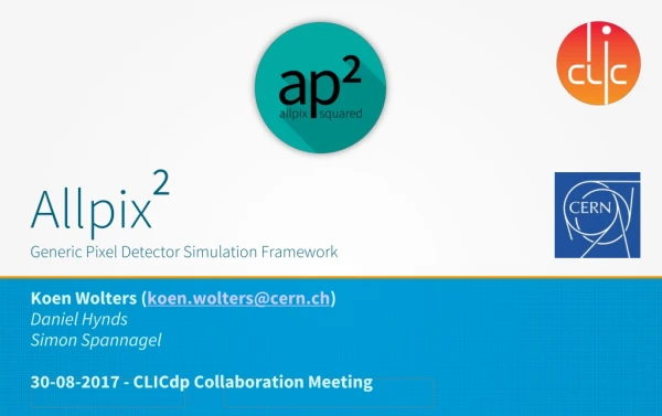 Allpix 2 Generic Pixel Detector Simulation Framework