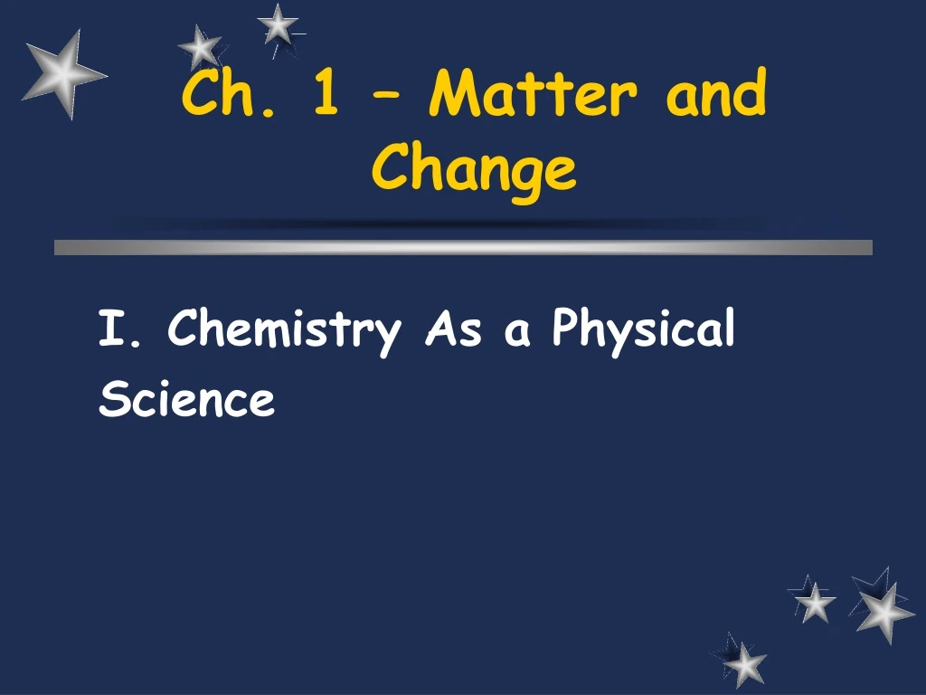ch 1 matter and change