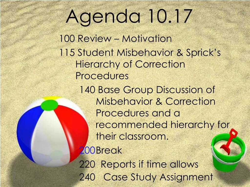 agenda 10 17