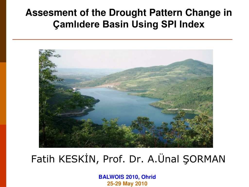 assesment of the drought pattern change