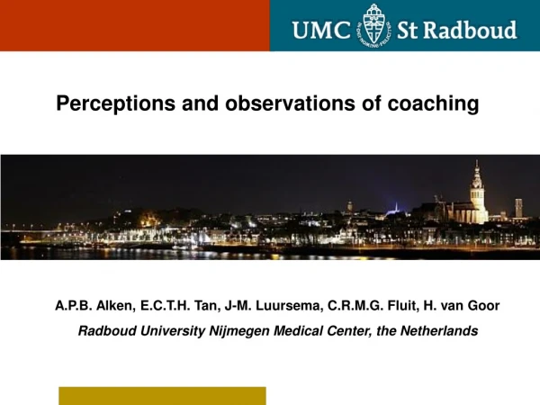 Perceptions and observations of coaching