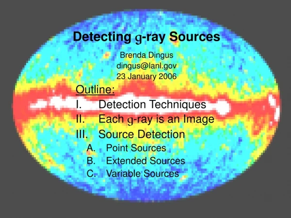 Detecting  g -ray Sources
