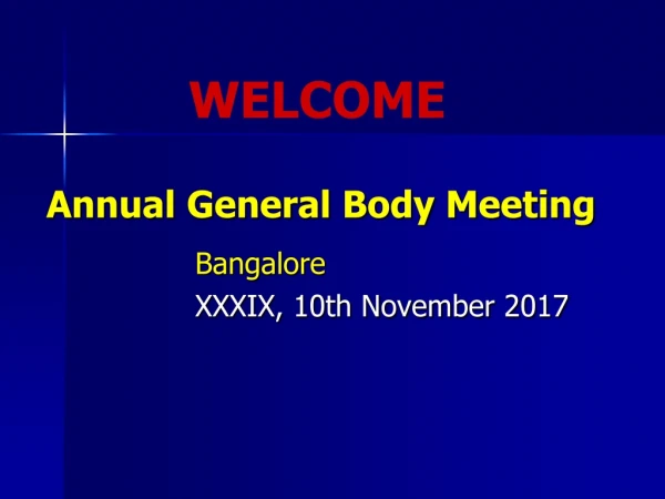 Annual General Body Meeting