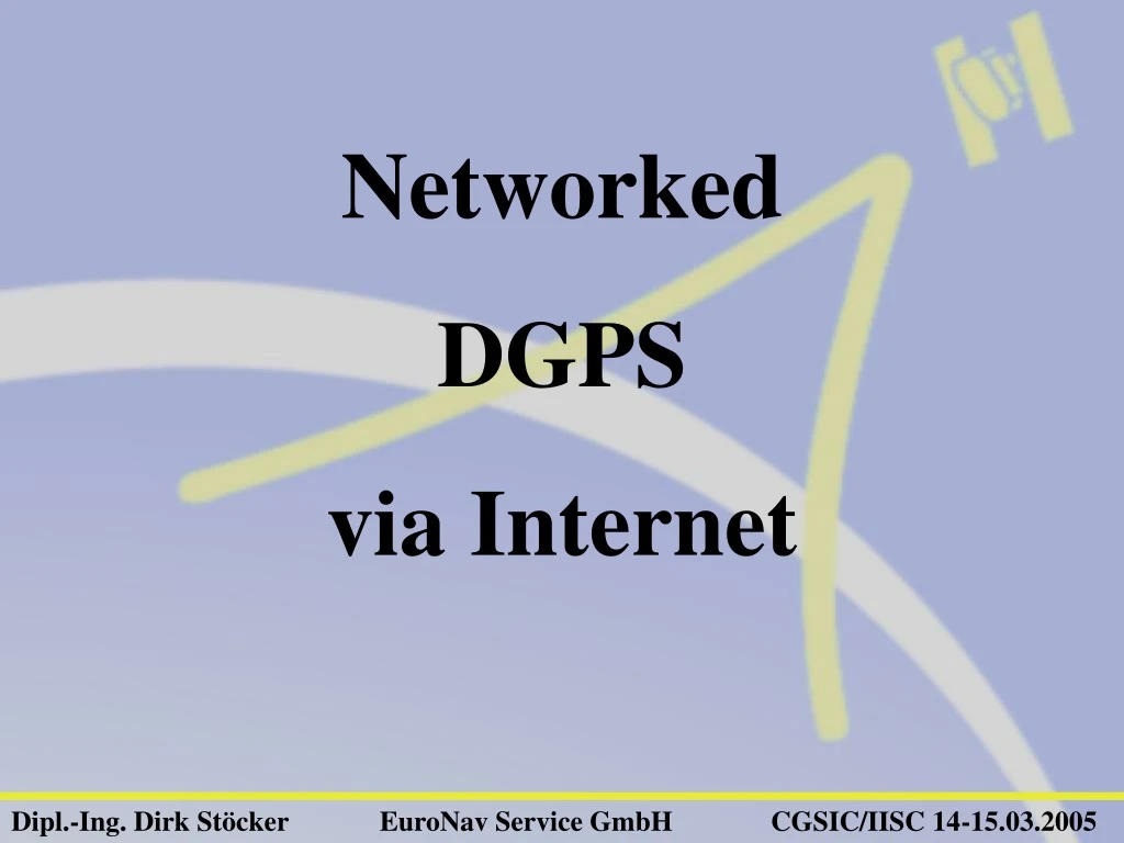 networked dgps via internet