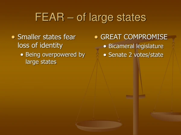 FEAR – of large states