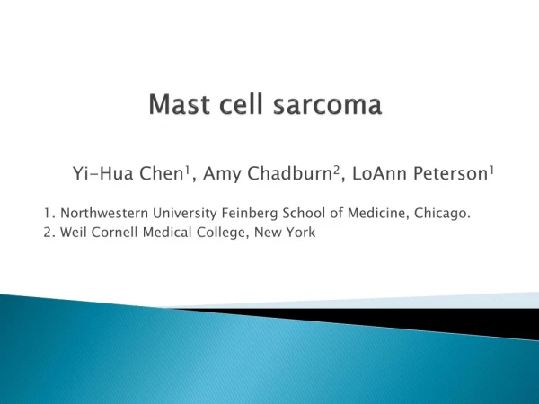 Mast cell sarcoma