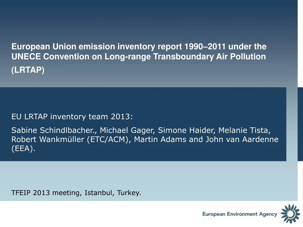 european union emission inventory report 1990