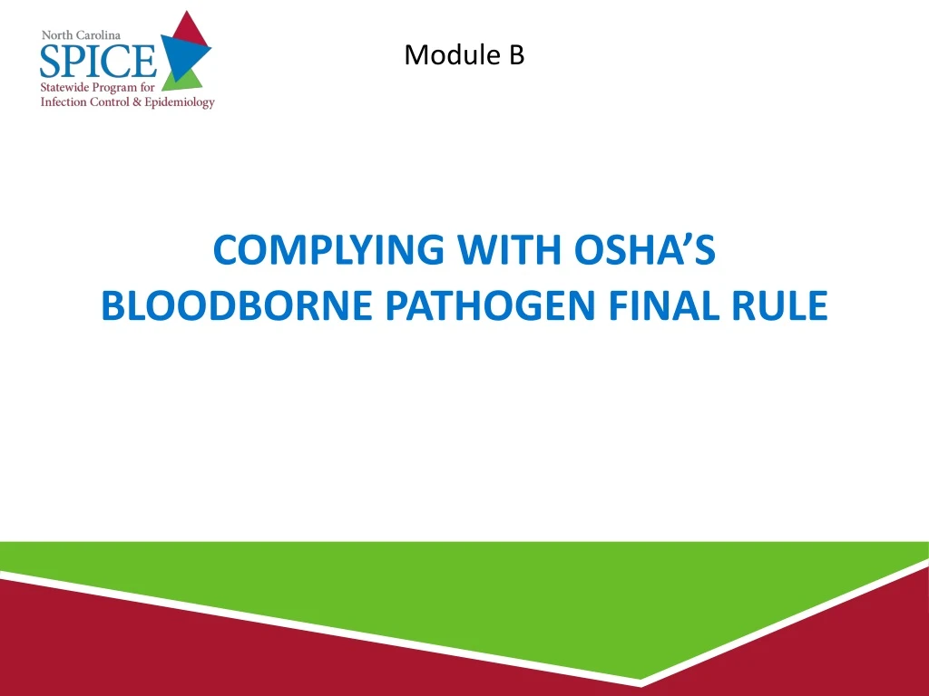 complying with osha s bloodborne pathogen final rule