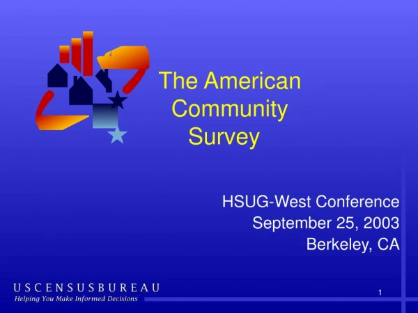 The American  Community  Survey