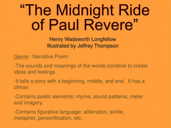 “The Midnight Ride of Paul Revere”
