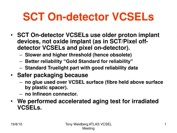 SCT On-detector VCSELs