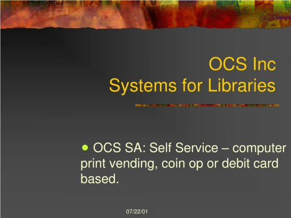 OCS Inc  Systems for Libraries